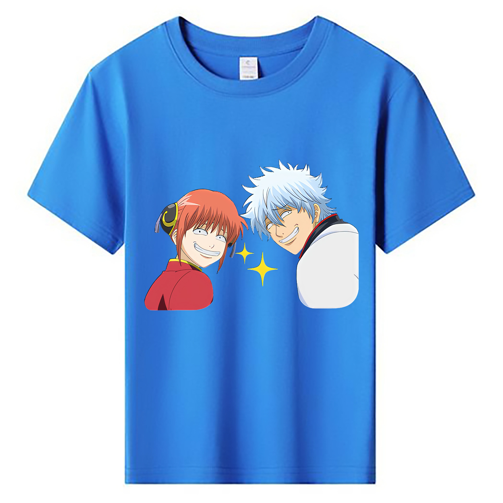 （画像用） ぎんたま 坂田銀時（さかたぎんとき） 神楽 志村新八（しむら しんぱち） GINTAMA Sakata Gintoki Kagura Shimura Shinpachi 綿100％キッズTシャツ（フロントプリント）